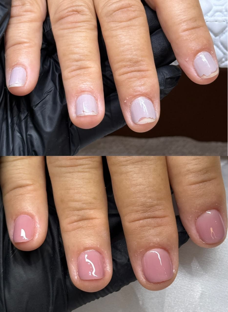 Antes e depois - Esmaltação em Gel, por Ana Alice